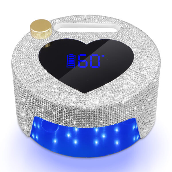 NLS14D Heart-Shaped Nail Lamp-Silver Diamond