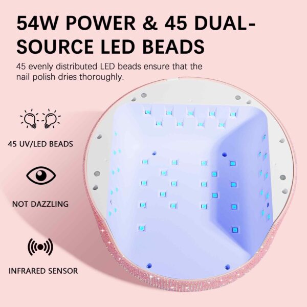主图3 NLS14D Heart-Shaped Nail Lamp-Pink Diamond
