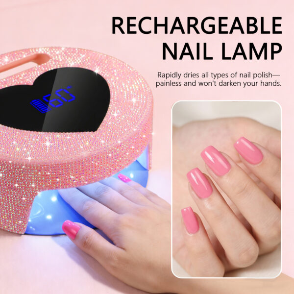主图4 NLS14D Heart-Shaped Nail Lamp-Pink Diamond