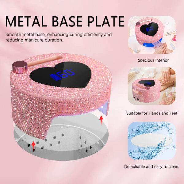主图5 NLS14D Heart-Shaped Nail Lamp-Pink Diamond