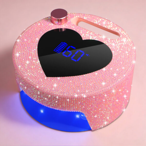 浅粉色背景 NLS14D Heart-Shaped Nail Lamp-Pink Diamond