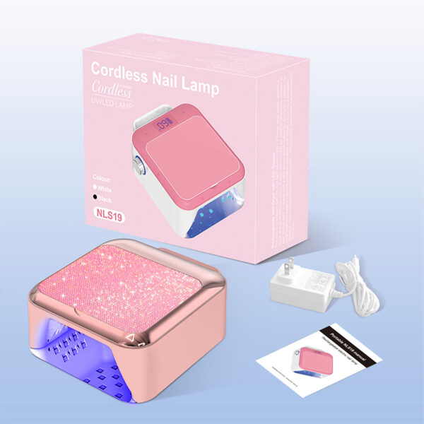 玫瑰金-包装 NLS19D Portable Nail Lamp-Pink Diamond