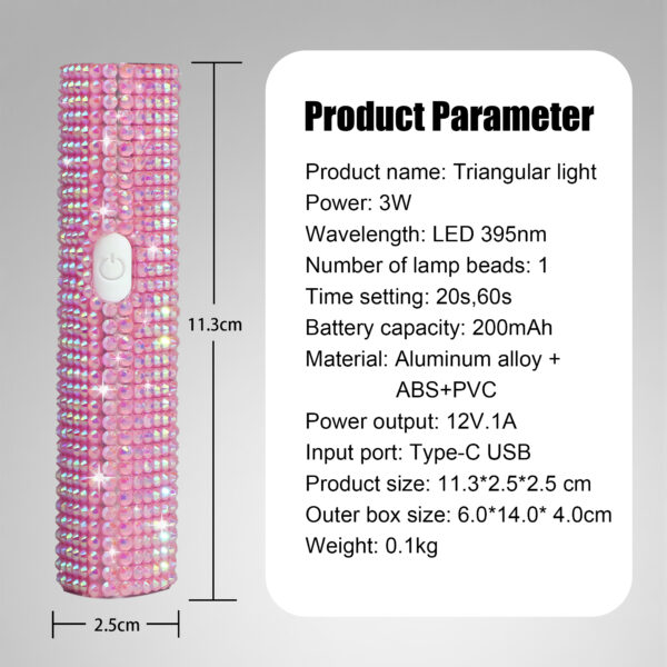 6 NLY10D Mini Triangle Lamp - Diamond