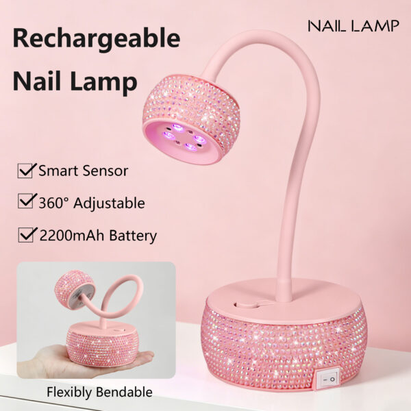 主图1 NLM15D Mini LED Nail Lamp-Pink Diamond