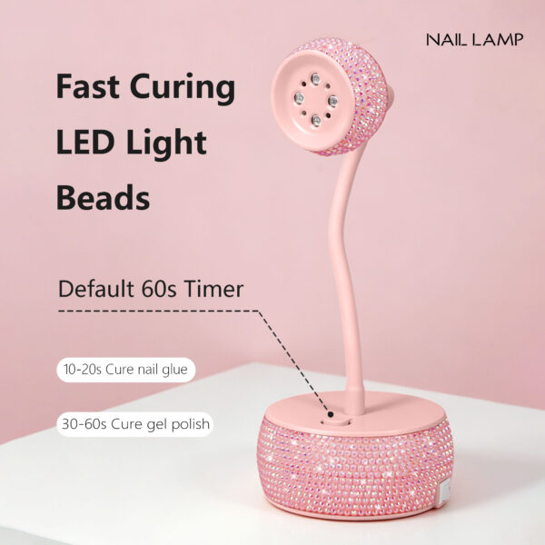主图2 NLM15D Mini LED Nail Lamp-Pink Diamond