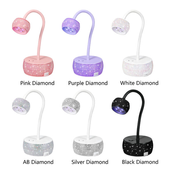 合集-英文 NLM15D Mini LED Nail Lamp-Pink Diamond