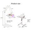 尺寸-白色 Rechargeable UV LED Nail Lamp Rack-type and Stool