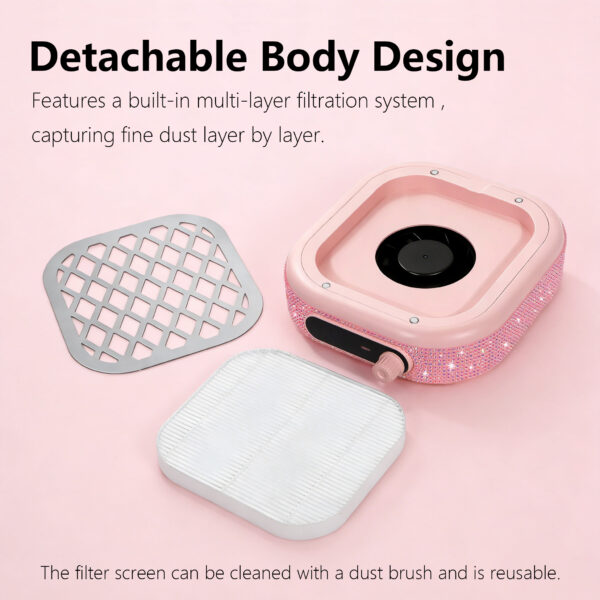 DC01D Nail Dust Collector-Pink Diamond
