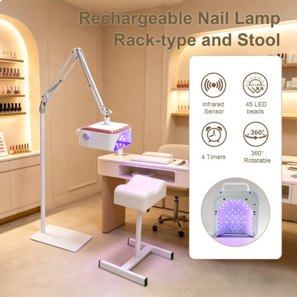 Rechargeable UV LED Nail Lamp Rack-type and Stool